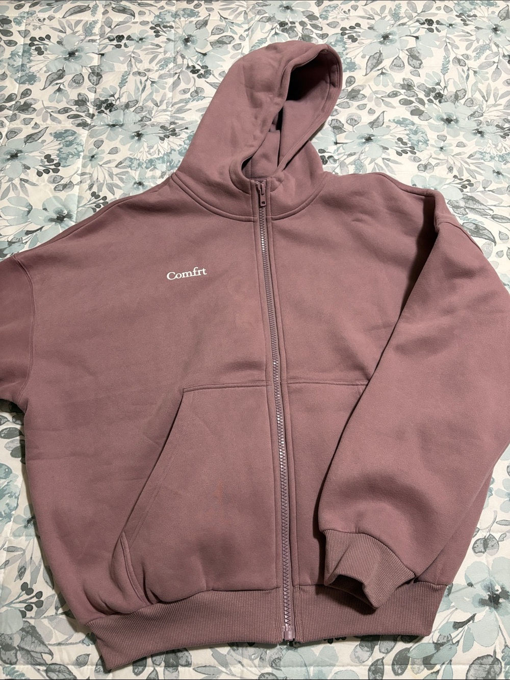 Comfort Hooded Puffer Jacket - Mauve Pink
